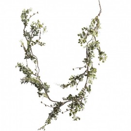 White Berry with Mixed Leaves Garland